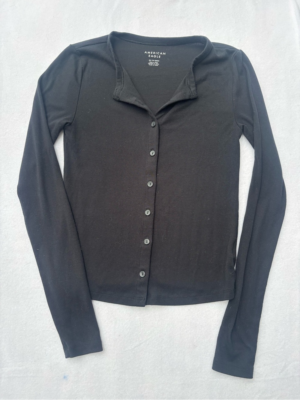 American Eagle Outfitters Black Button-Up Long Sleeve.